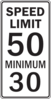 Speed Limit And Minimum Clip Art